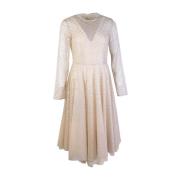Lardini Ivory Embellished Tulle Dress White, Dam