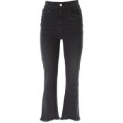 Alessia Santi Flared Jeans Black, Dam