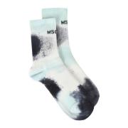 Msgm Tie-dye tryckstrumpor White, Herr