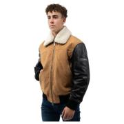 Iceberg Leather Jackets Beige, Herr