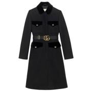 Gucci Vintage Förägda ull ytterkläder, Storlek 38, Utmärkt skick Black...