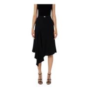 Elisabetta Franchi Lång kjol med tillbehör för en elegant look Black, ...