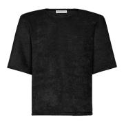 MVP wardrobe Mjuk Sponge T-shirt Sylvia Stil Black, Dam