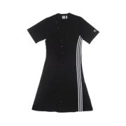 Adidas Lång Svart Skjortklänning Black, Dam