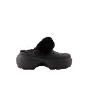 Crocs Stomp Lined Slides - Svart Black, Dam