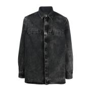 Givenchy Svart Denim Skjorta - Uppgradera Din Garderob Black, Herr