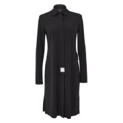 Givenchy Svart flytande klänning med metallstängning Black, Dam