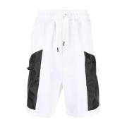 John Richmond Bermuda Shorts med kontrastlogo White, Herr