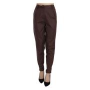 Just Cavalli Bruna Tapered Byxor med Logodetaljer Brown, Dam