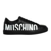 Moschino Mönstrade Serena Sneakers med Snörning Black, Herr