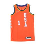 Nike USA Rising Stars Baskettröja Orange, Herr