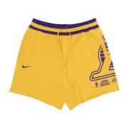 Nike NBA Fleece Shorts Courtside Yellow, Herr