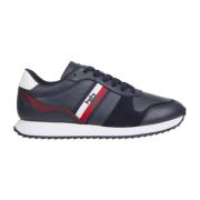 Tommy Hilfiger Blåa Lädersneakers Blue, Herr