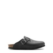 Birkenstock Boston Oiled Leather Träskor Black, Herr