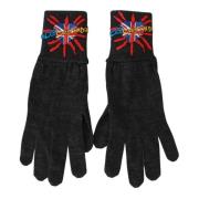 Dolce & Gabbana GD älskar London broderade handskar Gray, Dam