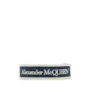 Alexander McQueen Broderat denimarmband Multicolor, Dam