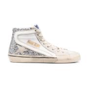 Golden Goose Sneakers med glitterdetaljer i läder White, Dam