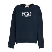 N21 Blå Sweatshirt för Kvinnor Aw23 Blue, Dam