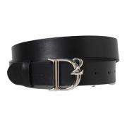 Dsquared2 Elegant Dam Bälte - Belt D2 Black, Dam