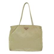 Prada Vintage Pre-owned Canvas prada-vskor Beige, Dam