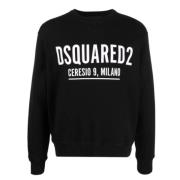 Dsquared2 Svarta Tröjor för Män Black, Herr