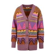 Akep MultiColour Cardigan Sweaters Multicolor, Dam
