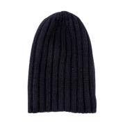 Laneus Räfflad Cashmere Unisex Mössa Black, Herr