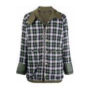 Maison Margiela Olivgrön Reversibel Vaxad Jacka Green, Herr