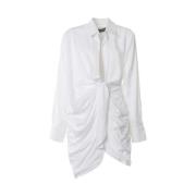 Jacquemus Vita klänningar med klassisk krage White, Dam