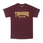 Thrasher Maroon Logo Tee Brown, Herr