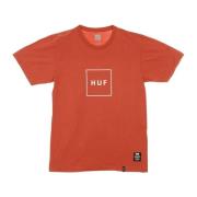 HUF Poppy Box Logo T-Shirt Red, Herr