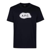 A.p.c. Mörkblå Albert T-Shirt Blue, Herr