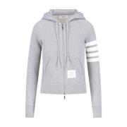 Thom Browne Sweatshirt med Sweatshirt med dragkedja Gray, Dam