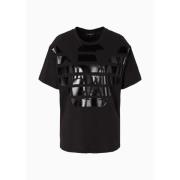 Emporio Armani Svart T-Shirt - Höst/Vinter Kollektion 2023/2024 Black,...