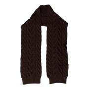 Dolce & Gabbana Lyxig Cashmere Stickad Nacke Wrap Sjal Brown, Dam