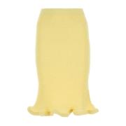 Jil Sander Gul stretch jerseykjol Yellow, Dam