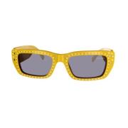 Moncler Pre-owned Pre-owned Tyg solglasgon Yellow, Dam