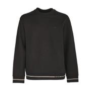 Emporio Armani Herr Double Jersey Sweatshirt med Örnlogotyp Black, Her...