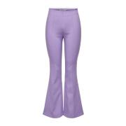 ONLY Leather Trousers Purple, Dam