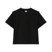 Isabel Marant Étoile T-Shirt med Strukturerade Axlar Black, Dam
