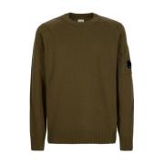 C.p. Company Klassisk Crew Neck Lambswool Stickad Tröja Green, Herr