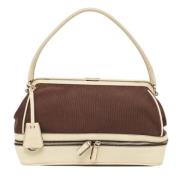 Prada Vintage Pre-owned Canvas prada-vskor Brown, Dam