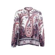 Isabel Marant Pre-owned blus med paisley -tryck White, Dam