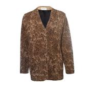 Saint Laurent Vintage Förbrukad jacka Brown, Dam