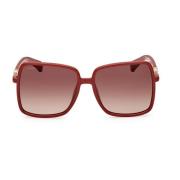Max Mara Stiliga solglasögon för kvinnor Red, Dam