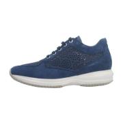 Geox Happy A Kvinnors Casual Sneakers Blue, Dam