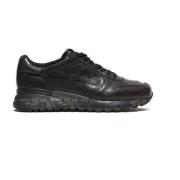 Premiata Svarta Lädersneakers för Män Black, Herr