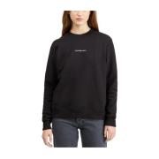 Calvin Klein Modern och Elegant Institutionell Sweatshirt Black, Dam