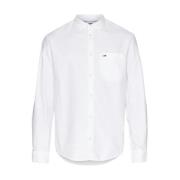 Tommy Hilfiger Vit Oxford Skjorta med Bröstficka White, Herr