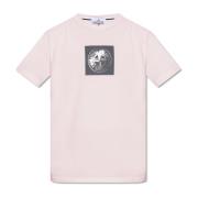 Stone Island T-shirt med logotryck Pink, Herr